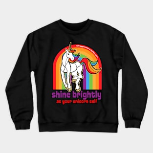 Shine Brightly as Your Unicorn Self — Dancing Uniquorn Illustration series Crewneck Sweatshirt